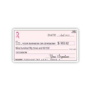 Breast Cancer Awareness Fake Checks